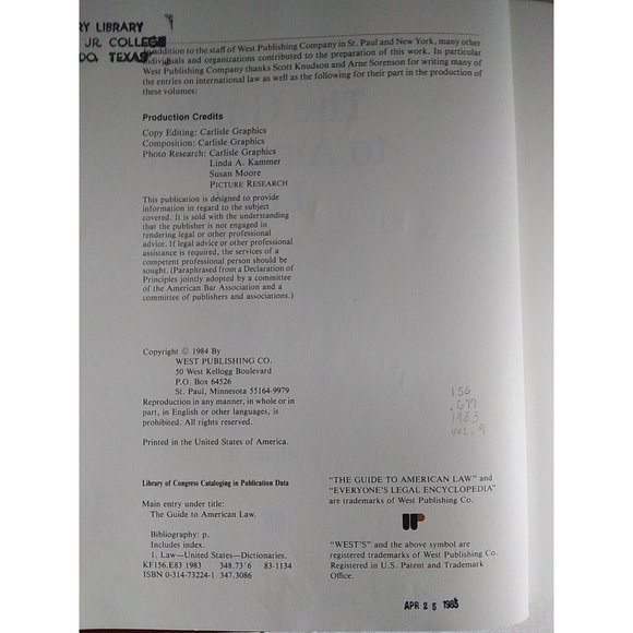 The Guide to American Law Everyone's Legal Encyclopedia Volume 9 Remission Surch - Picture 5 of 5